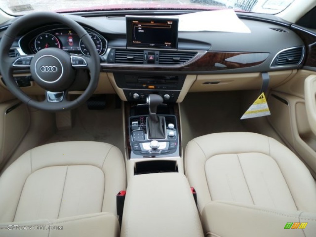 2015 A6 2.0T Premium Plus Sedan - Garnet Red Pearl / Velvet Beige photo #30