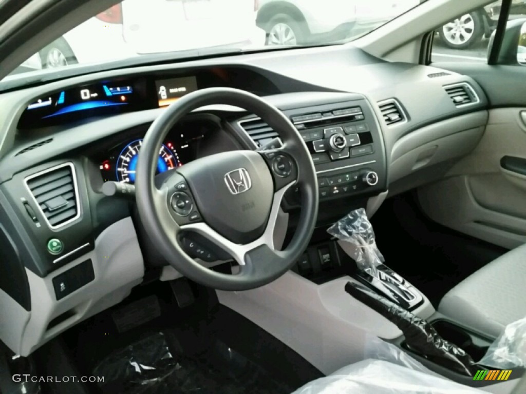Gray Interior 2015 Honda Civic HF Sedan Photo #98935978