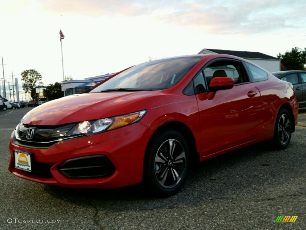 2015 Civic EX Coupe - Rallye Red / Gray photo #1