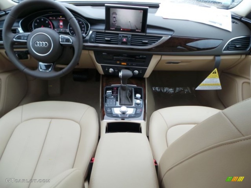 2015 Audi A6 2.0T Premium Plus Sedan Velvet Beige Dashboard Photo #98936239