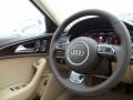 2015 Audi A6 Velvet Beige Interior Steering Wheel Photo