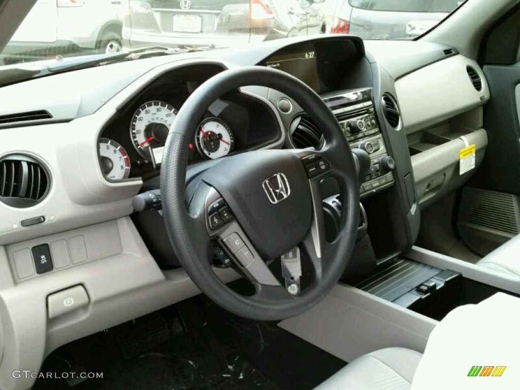 2015 Pilot LX 4WD - Modern Steel Metallic / Gray photo #3