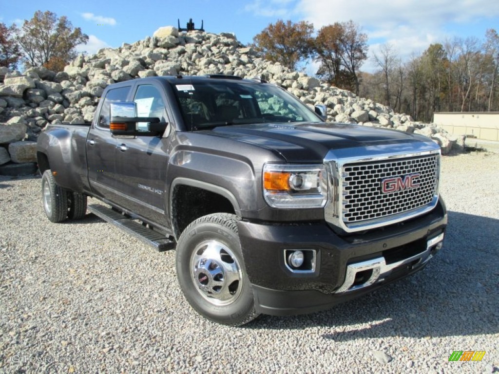 2015 Sierra 3500HD Denali Crew Cab 4x4 - Iridium Metallic / Denali Cocoa/Light Cashmere photo #1