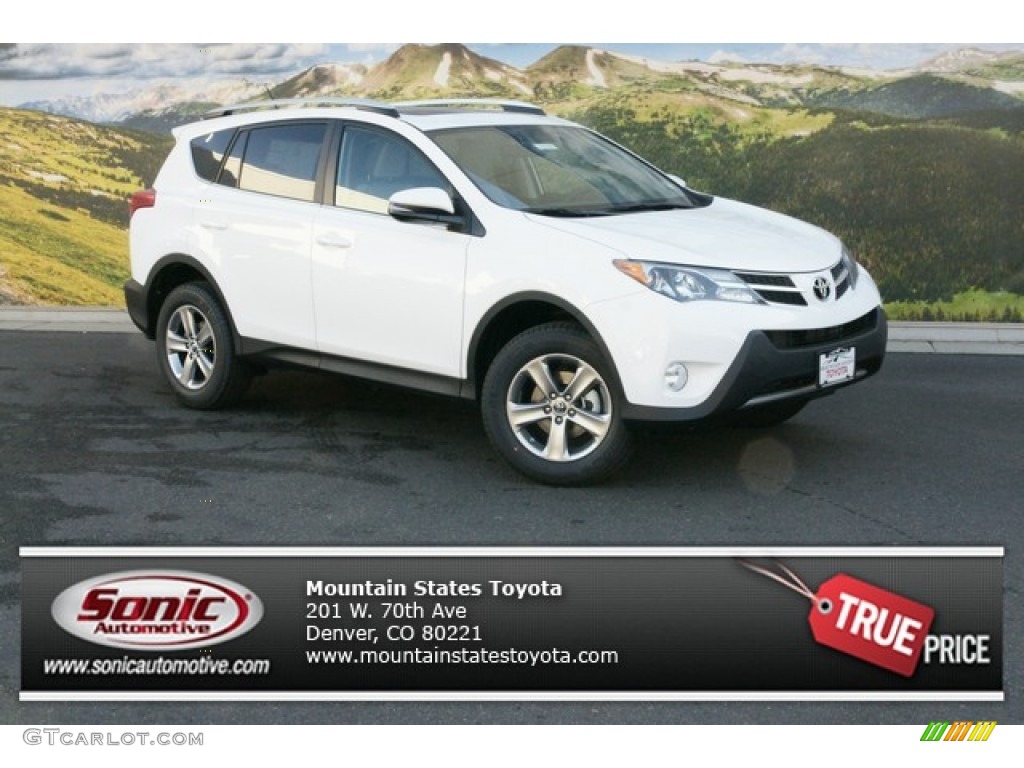 2015 RAV4 XLE AWD - Super White / Ash photo #1