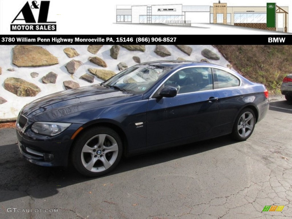 2012 3 Series 335i xDrive Coupe - Deep Sea Blue Metallic / Saddle Brown photo #1