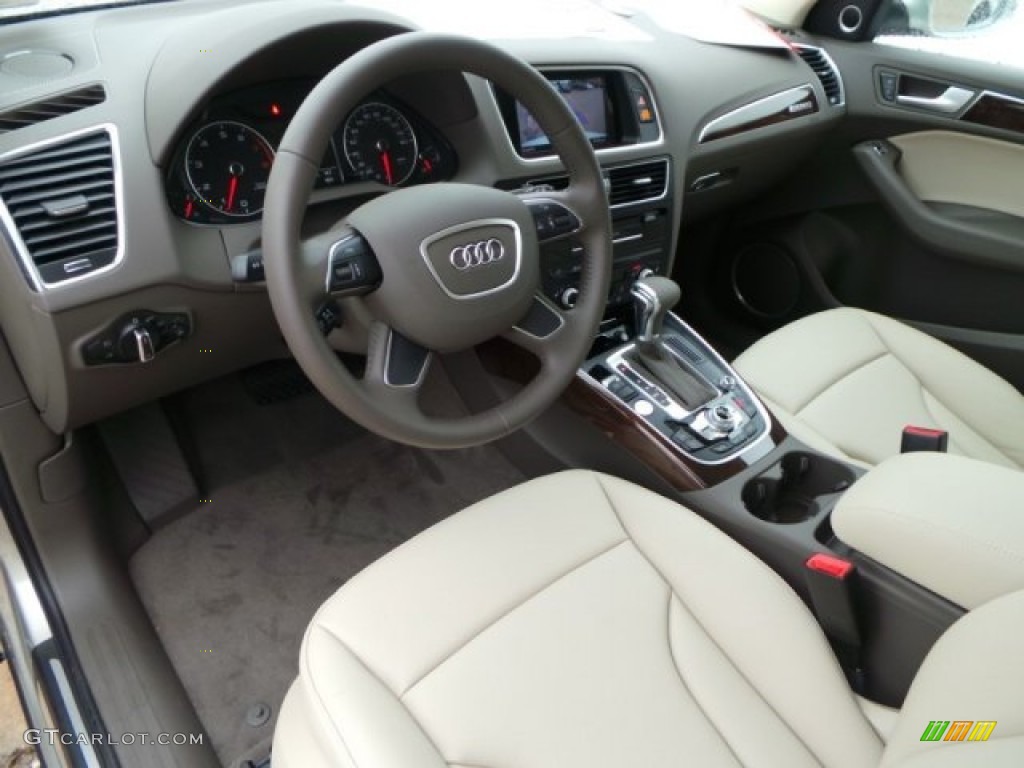 Pistachio Beige Interior 2015 Audi Q5 2.0 TFSI Premium Plus quattro Photo #98939748