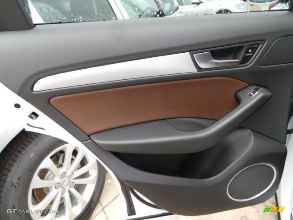 2015 Audi Q5 3.0 TFSI Premium Plus quattro Chestnut Brown Door Panel Photo #98940919