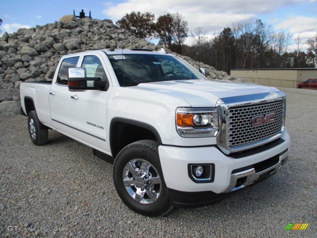 2015 Sierra 3500HD Denali Crew Cab 4x4 - Summit White / Denali Cocoa/Light Cashmere photo #1