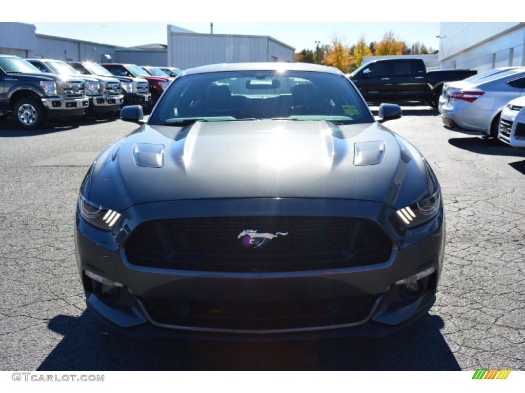 2015 Mustang GT Premium Coupe - Magnetic Metallic / Ebony photo #4