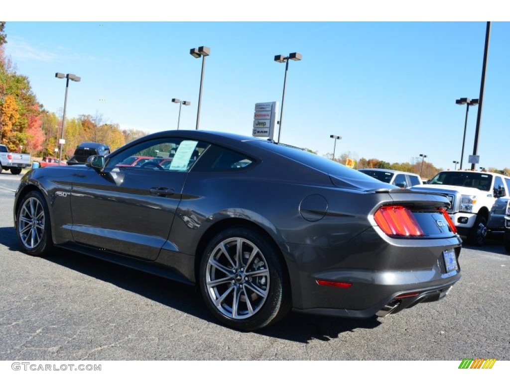 2015 Mustang GT Premium Coupe - Magnetic Metallic / Ebony photo #23