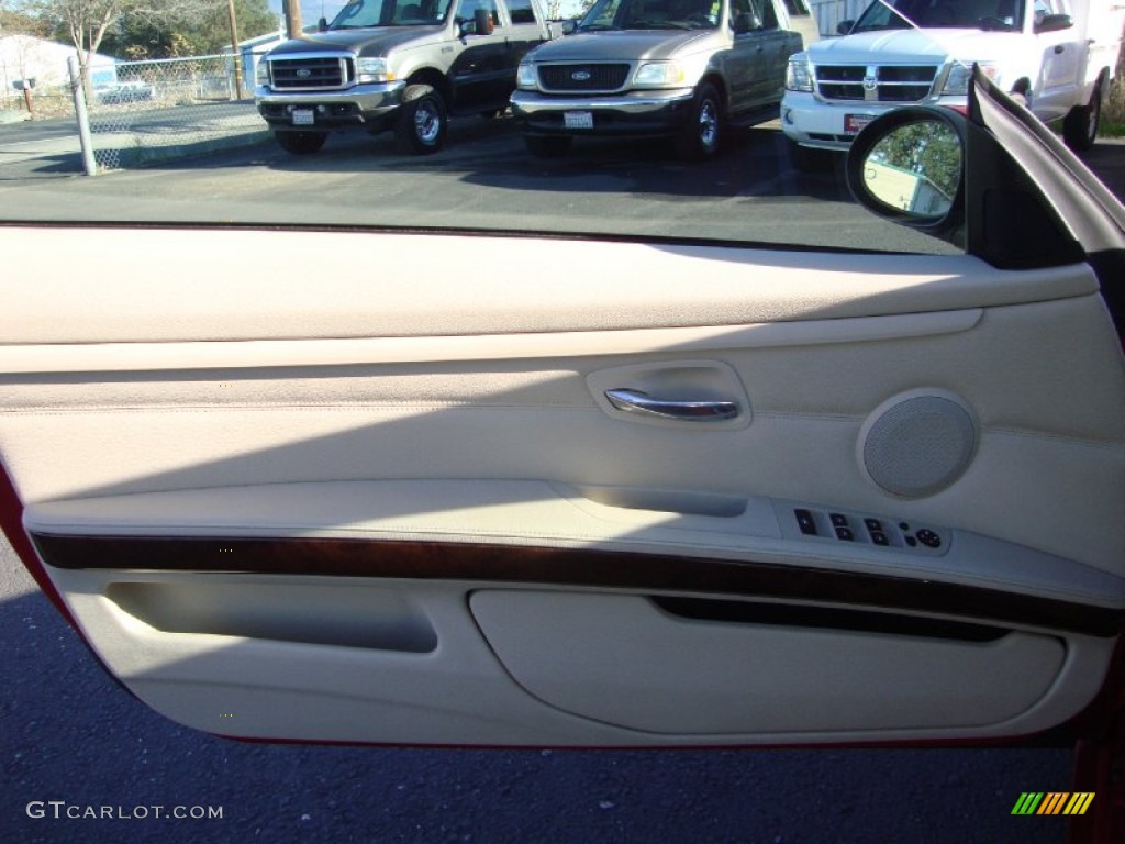 2009 3 Series 328i Convertible - Crimson Red / Cream Beige Dakota Leather photo #9