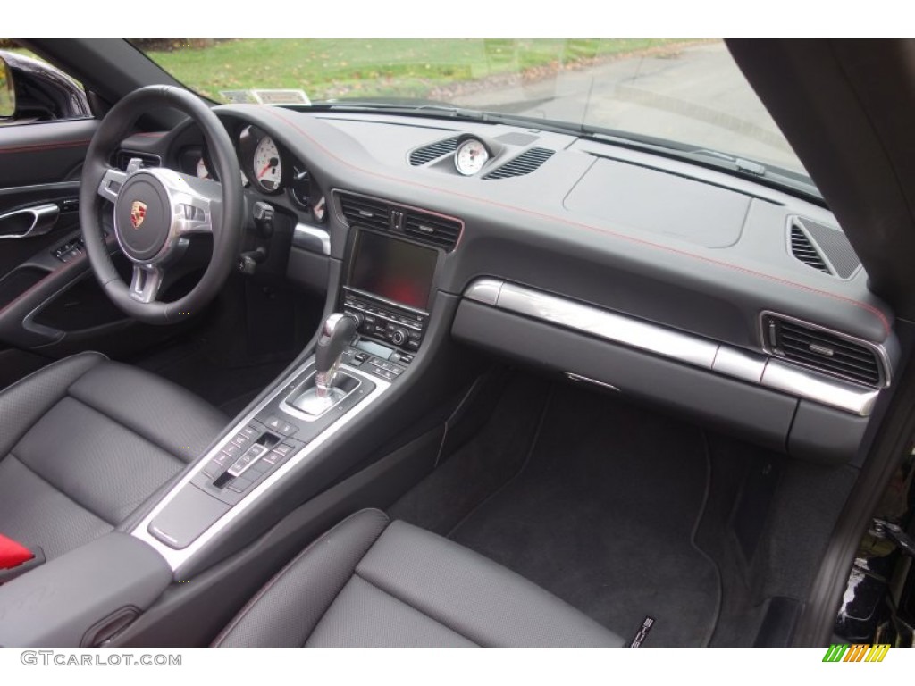 2014 Porsche 911 Turbo Cabriolet Black Dashboard Photo #98955913