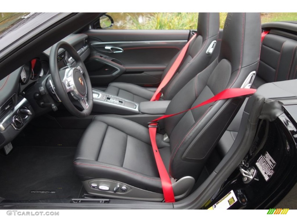 Black Interior 2014 Porsche 911 Turbo Cabriolet Photo #98955959