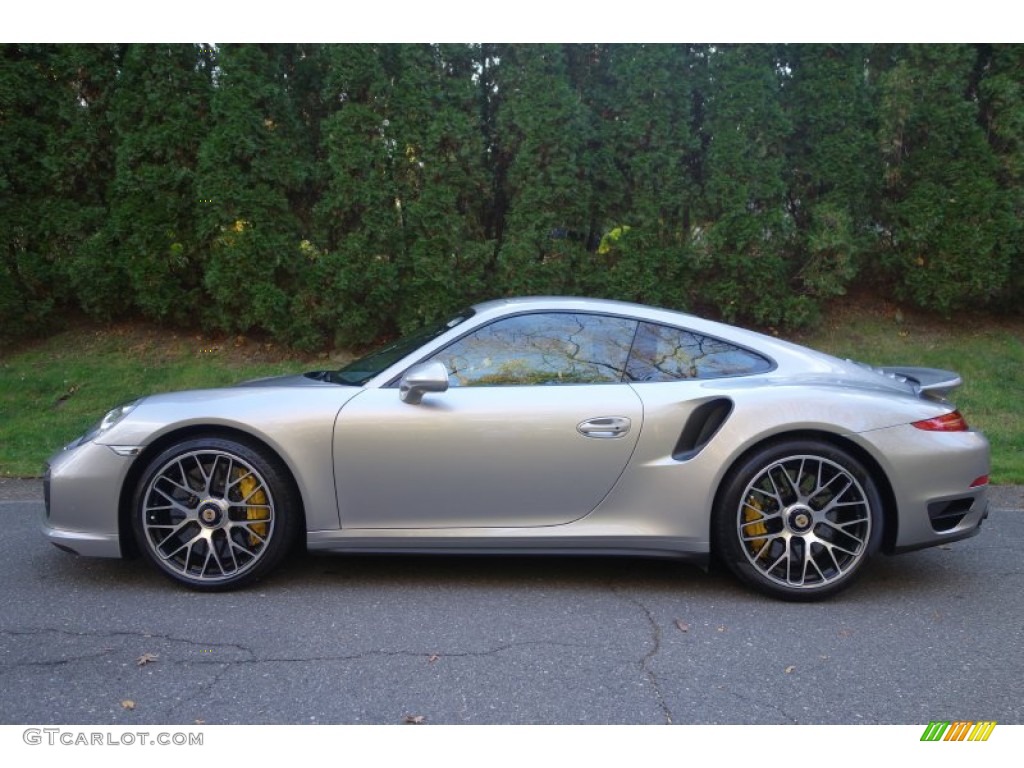 2014 911 Turbo S Coupe - GT Silver Metallic / Black photo #3