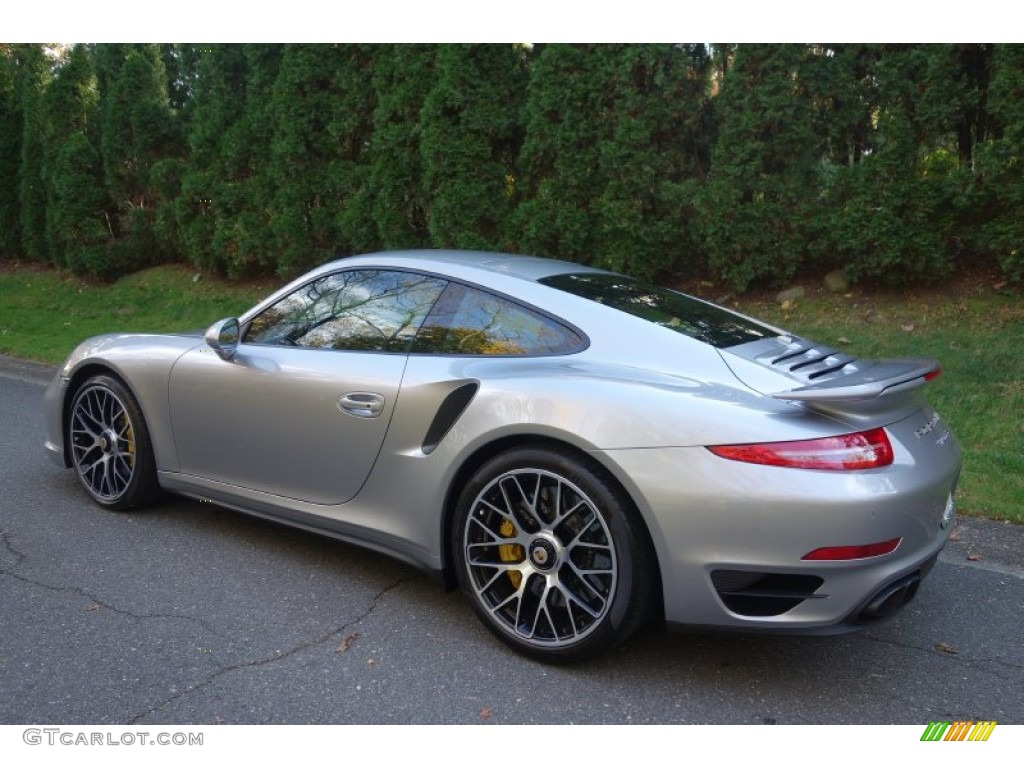 2014 911 Turbo S Coupe - GT Silver Metallic / Black photo #4