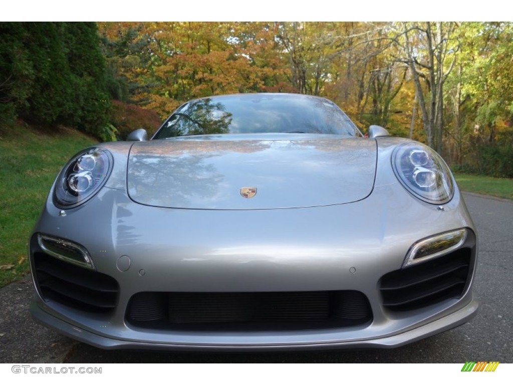 2014 911 Turbo S Coupe - GT Silver Metallic / Black photo #10