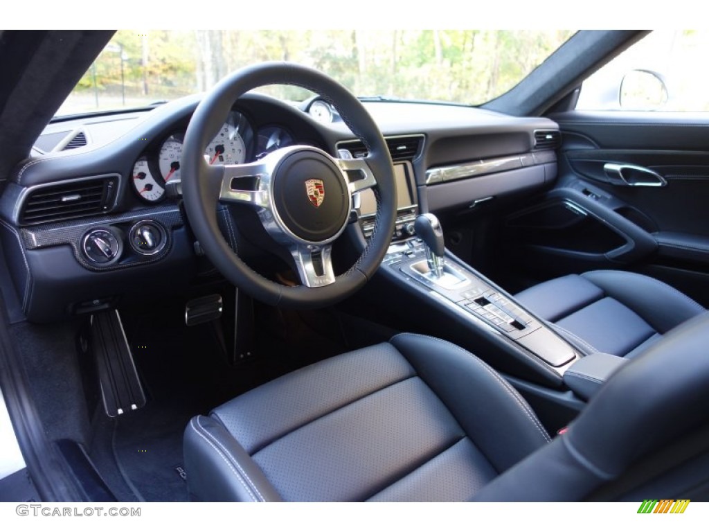 Black Interior 2014 Porsche 911 Turbo S Coupe Photo #98956369
