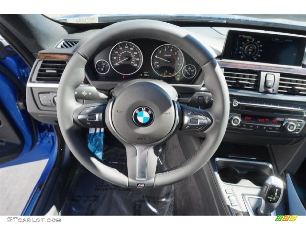 2015 BMW 3 Series 328i xDrive Gran Turismo Black Steering Wheel Photo #98956687