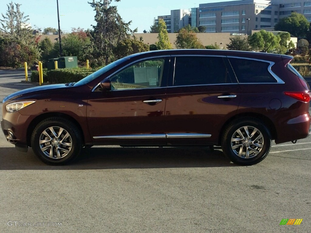 2014 QX60 3.5 - Midnight Garnet / Wheat photo #2