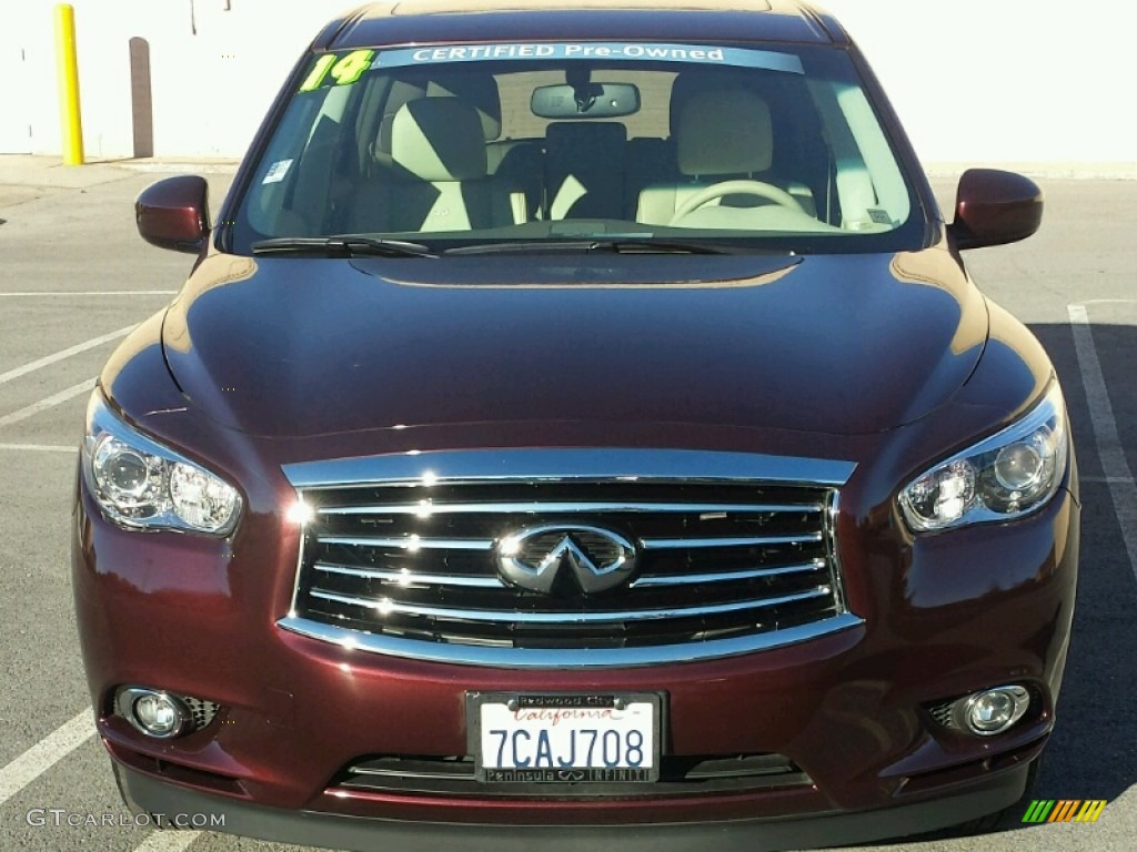 2014 QX60 3.5 - Midnight Garnet / Wheat photo #4