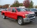 2015 Victory Red Chevrolet Silverado 2500HD LTZ Crew Cab 4x4  photo #3