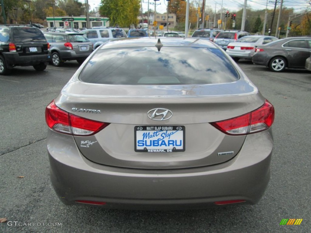 2012 Elantra Limited - Desert Bronze / Black photo #7