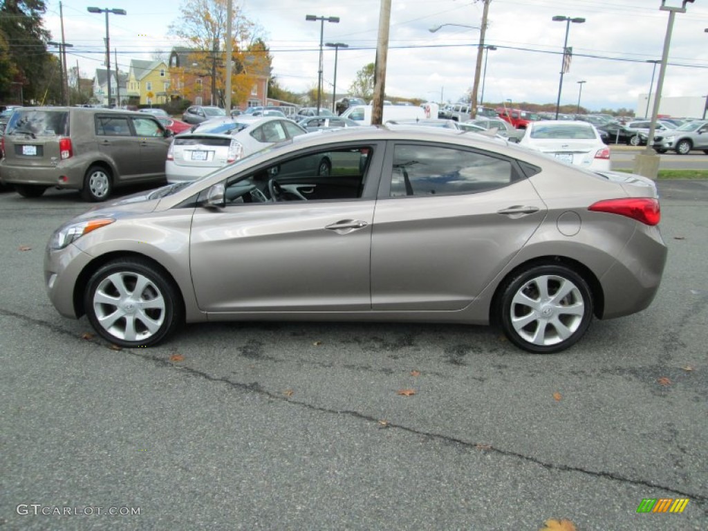 2012 Elantra Limited - Desert Bronze / Black photo #9