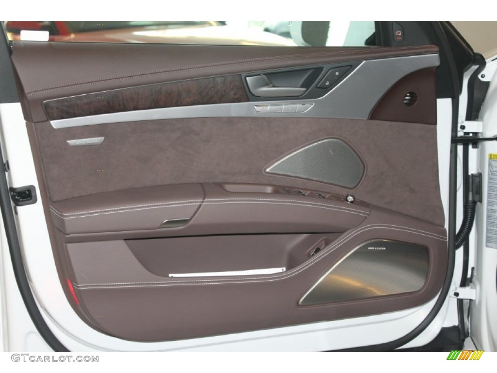 2015 Audi A8 L TDI quattro Balao Brown Door Panel Photo #98969122