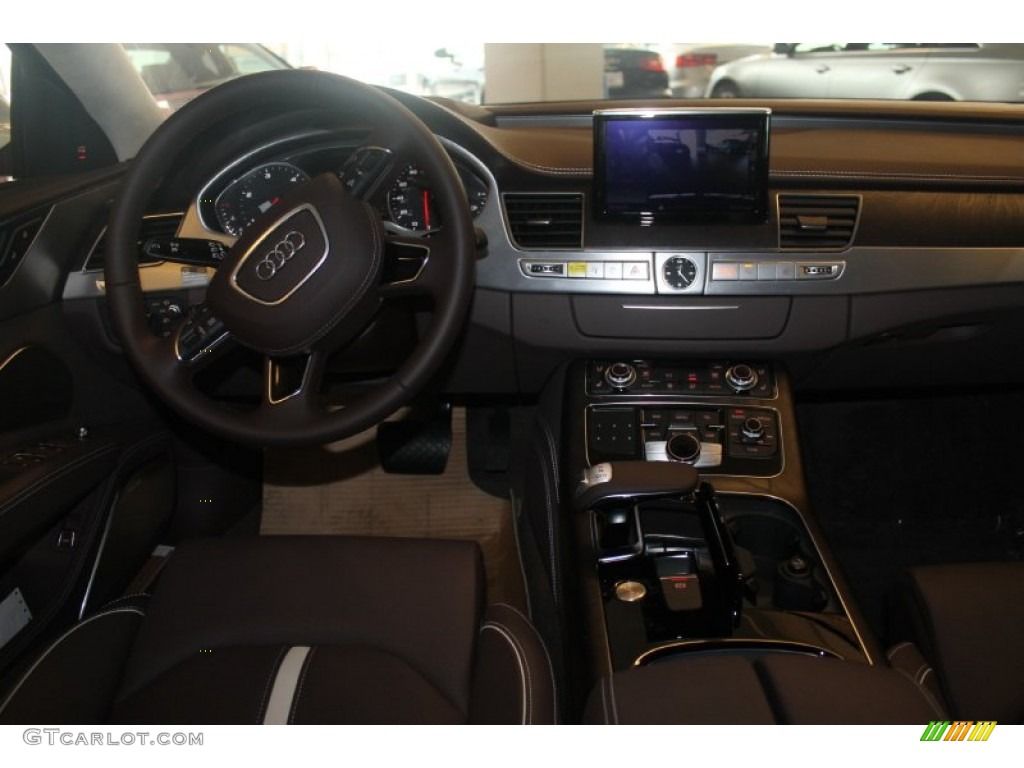 2015 Audi A8 L TDI quattro Balao Brown Dashboard Photo #98969239