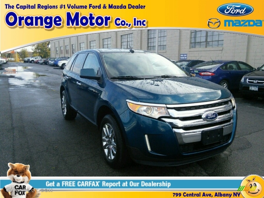 2011 Edge SEL AWD - Mediterranean Blue Metallic / Charcoal Black photo #1