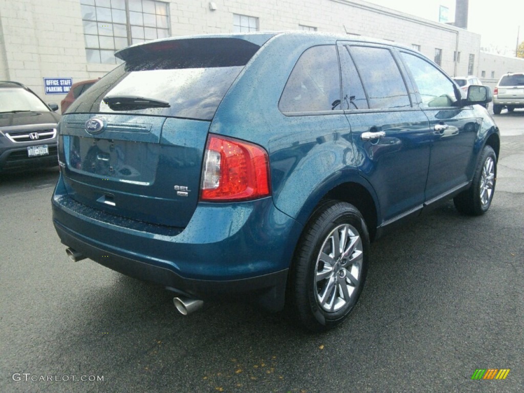2011 Edge SEL AWD - Mediterranean Blue Metallic / Charcoal Black photo #5