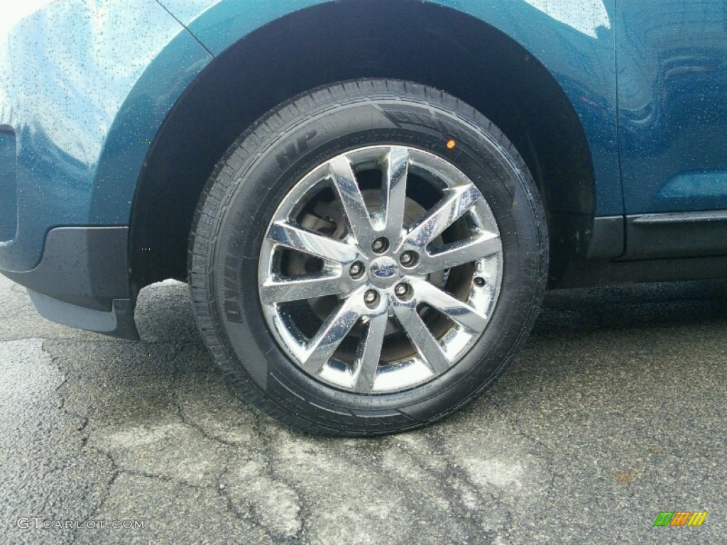 2011 Edge SEL AWD - Mediterranean Blue Metallic / Charcoal Black photo #6
