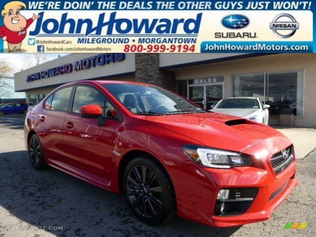 2015 WRX Limited - Lightning Red / Carbon Black photo #1