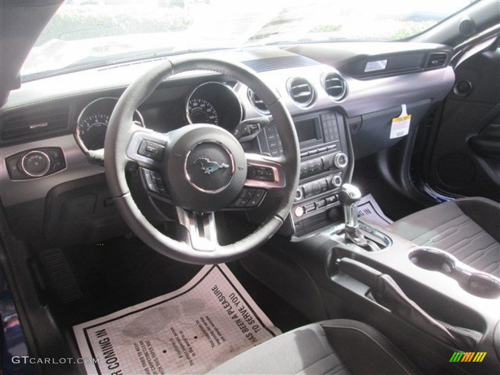 Ebony Interior 2015 Ford Mustang EcoBoost Coupe Photo #98987664