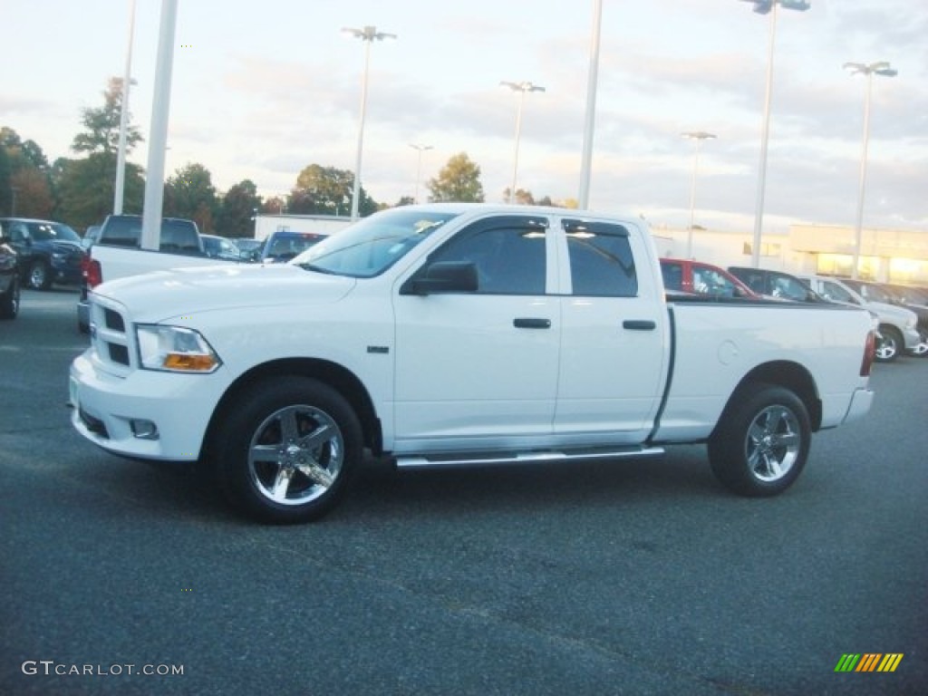 2012 Ram 1500 ST Quad Cab - Bright White / Dark Slate Gray/Medium Graystone photo #10