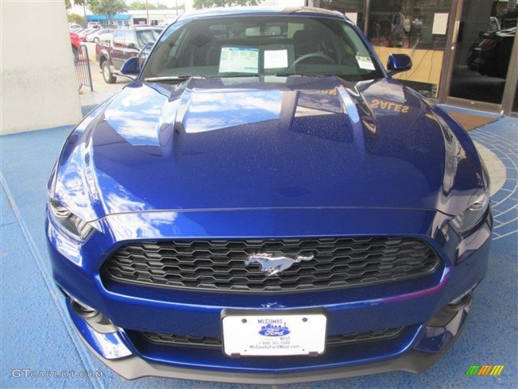 2015 Mustang EcoBoost Coupe - Deep Impact Blue Metallic / Ebony photo #28