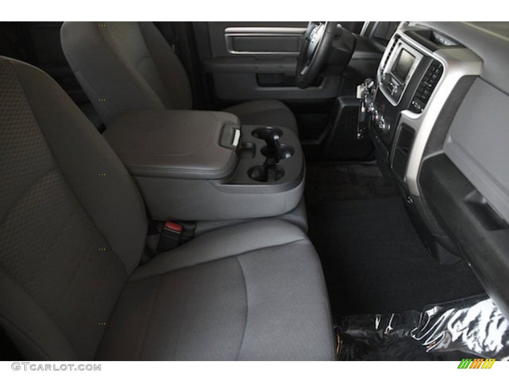 2014 1500 SLT Quad Cab - Bright White / Black/Diesel Gray photo #21