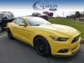 2015 Triple Yellow Tricoat Ford Mustang GT Premium Coupe  photo #1
