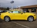 2015 Triple Yellow Tricoat Ford Mustang GT Premium Coupe  photo #2