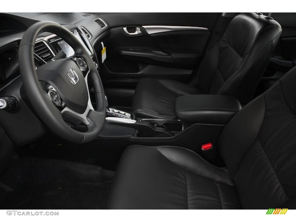 2015 Civic EX-L Sedan - Modern Steel Metallic / Black photo #13