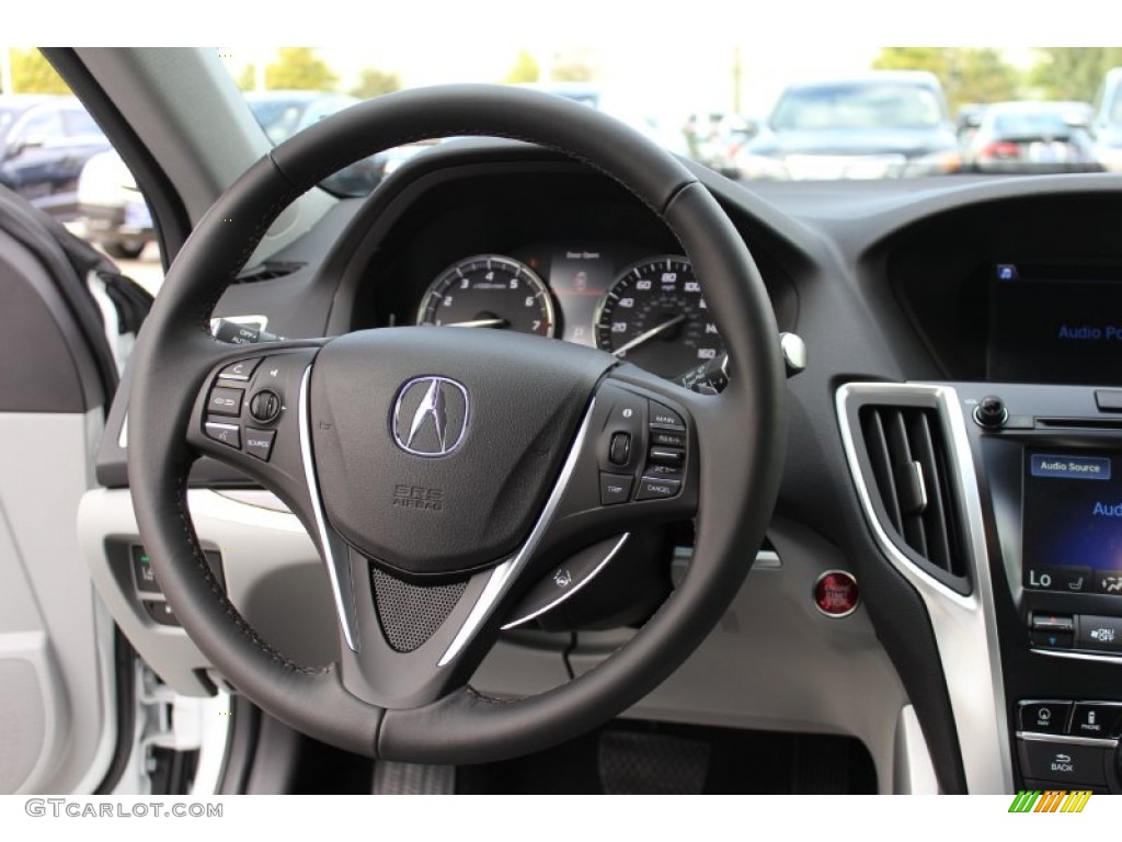 2015 Acura TLX 3.5 Technology SH-AWD Graystone Steering Wheel Photo #98991195