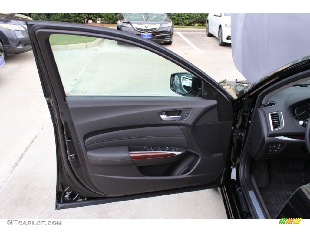 2015 Acura TLX 3.5 Advance SH-AWD Ebony Door Panel Photo #98991945
