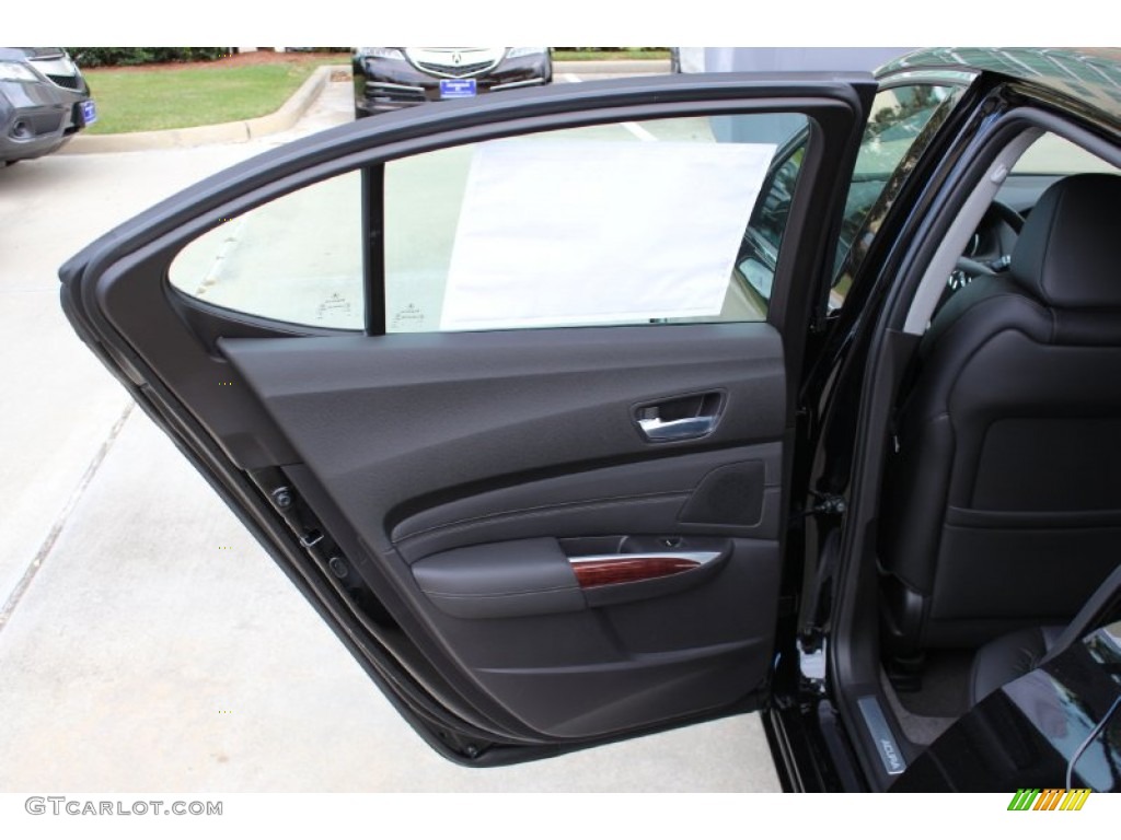 2015 Acura TLX 3.5 Advance SH-AWD Ebony Door Panel Photo #98991984