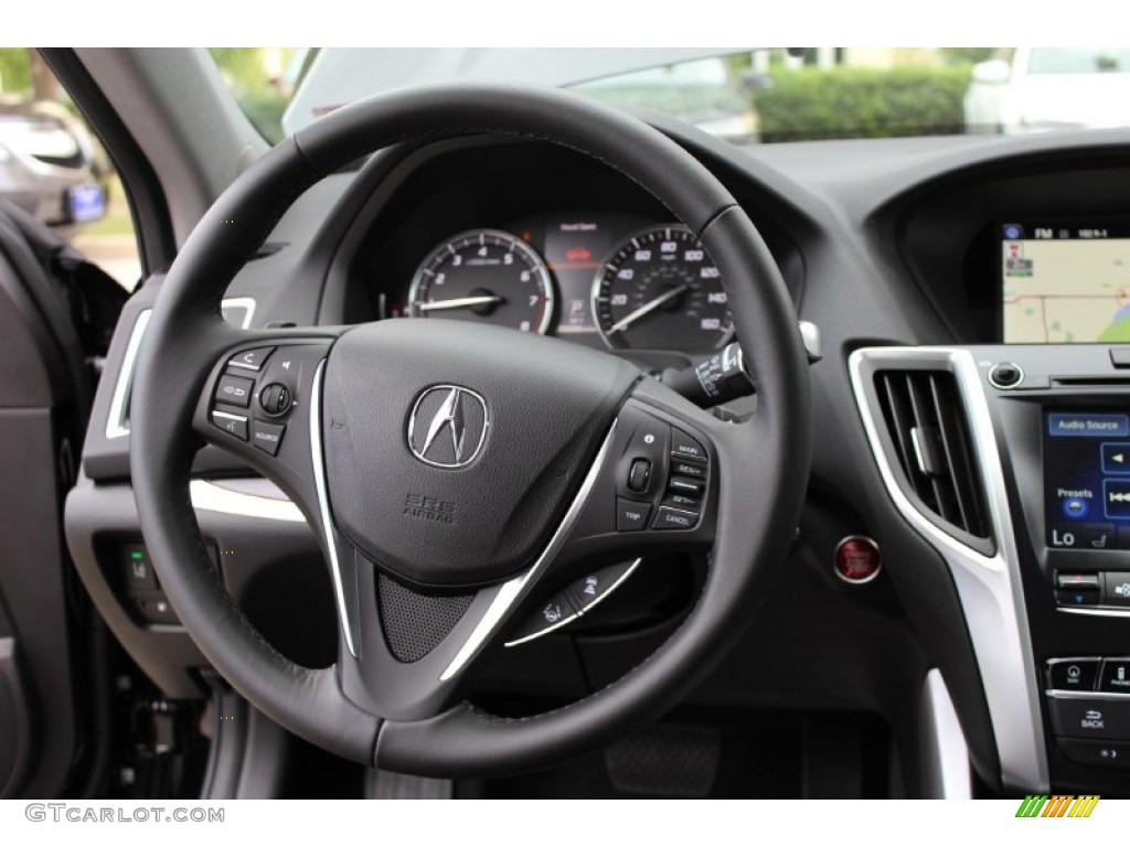 2015 Acura TLX 3.5 Advance SH-AWD Ebony Steering Wheel Photo #98992209