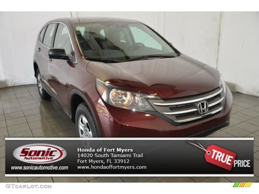 2014 CR-V LX - Basque Red Pearl II / Gray photo #1