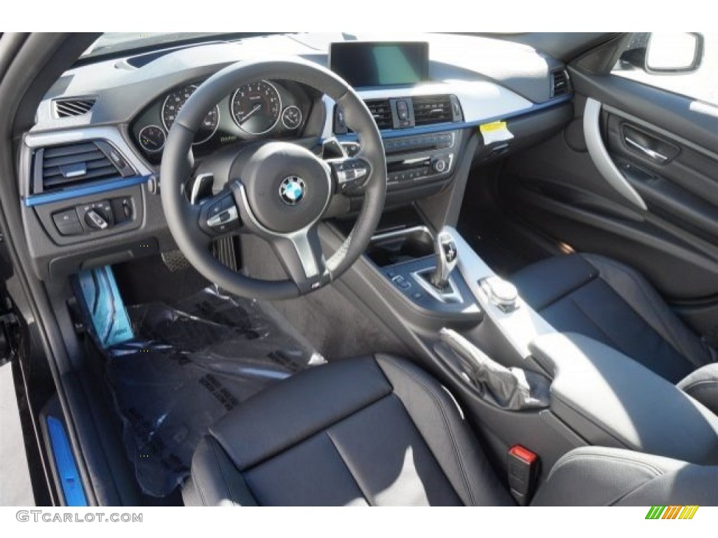 Black Interior 2015 BMW 3 Series 335i Sedan Photo #99001977