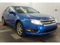 2012 Blue Flame Metallic Ford Fusion SEL V6 AWD  photo #5