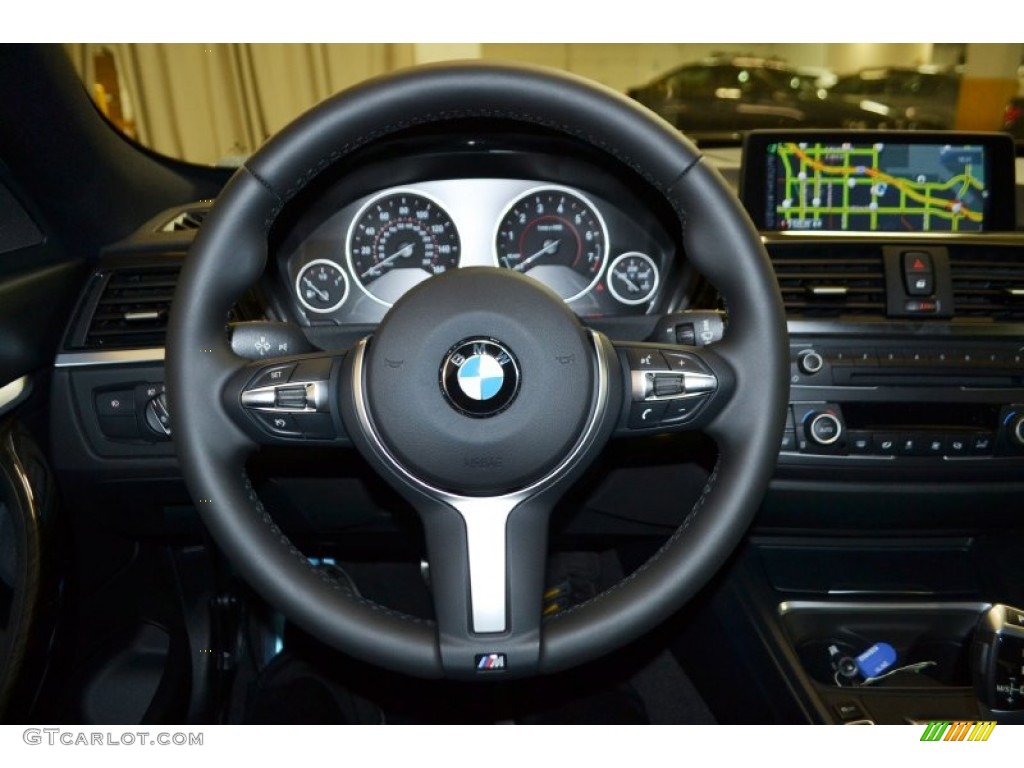 2015 BMW 3 Series 328i xDrive Gran Turismo Black Steering Wheel Photo #99008200