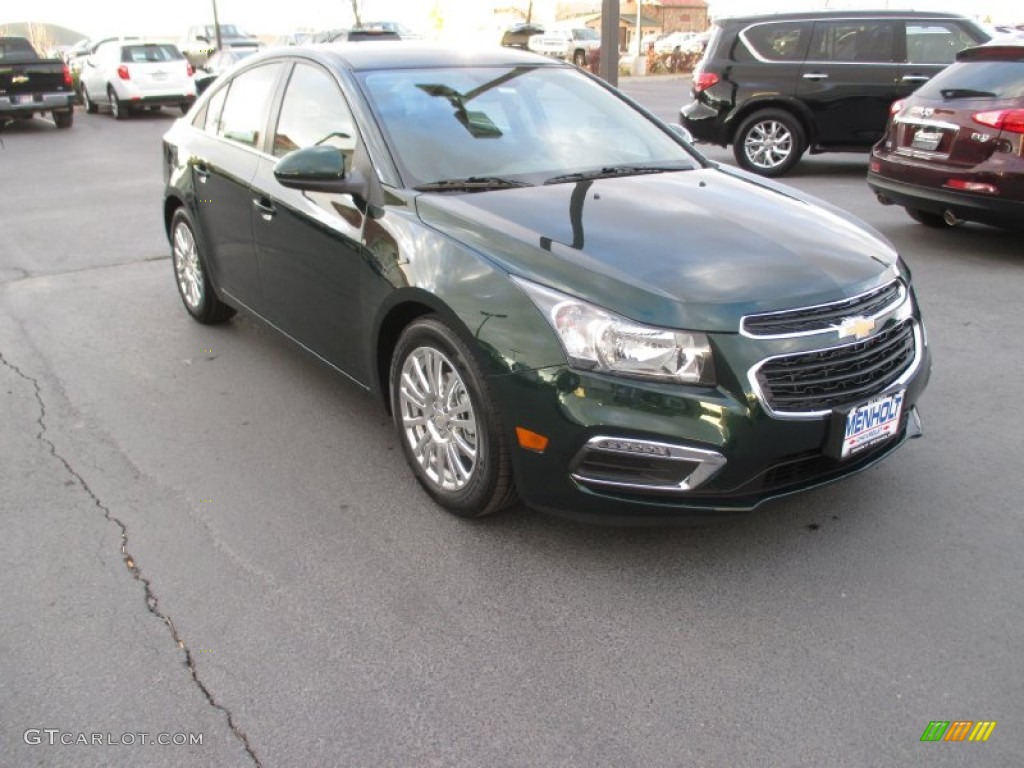 2015 Cruze Eco - Rainforest Green Metallic / Jet Black photo #1