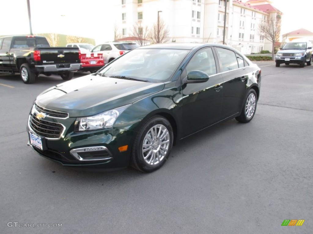 2015 Cruze Eco - Rainforest Green Metallic / Jet Black photo #2